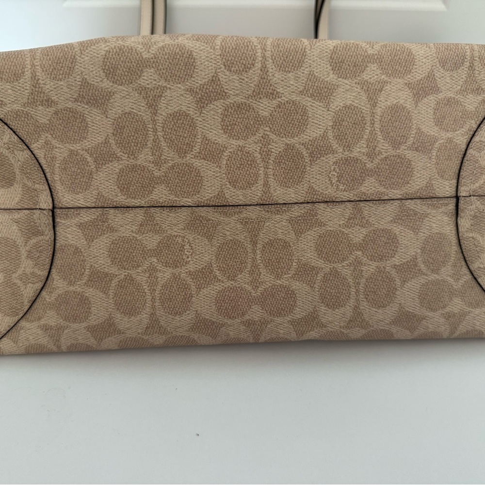 Coach Khaki & Chalk Signature Canvas Tote - Picture 8 of 10